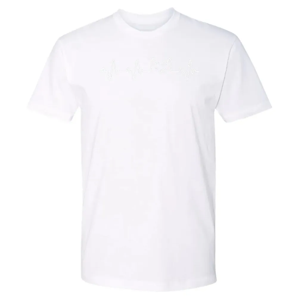 Cat Heartbea Love Cats Women's Girls Cat Lover T Premium Unisex T-shirt - 4