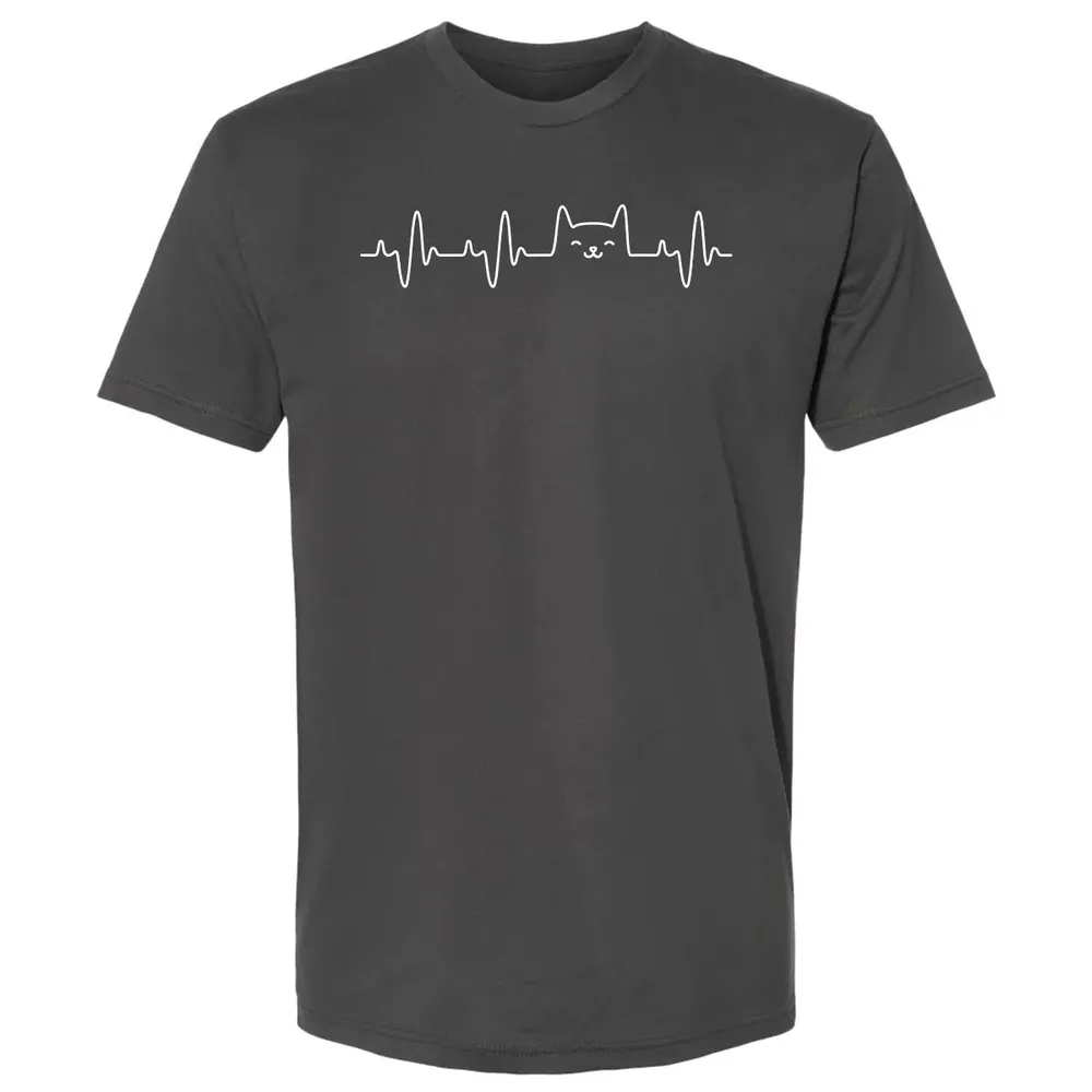 Cat Heartbea Love Cats Women's Girls Cat Lover T Premium Unisex T-shirt - 8