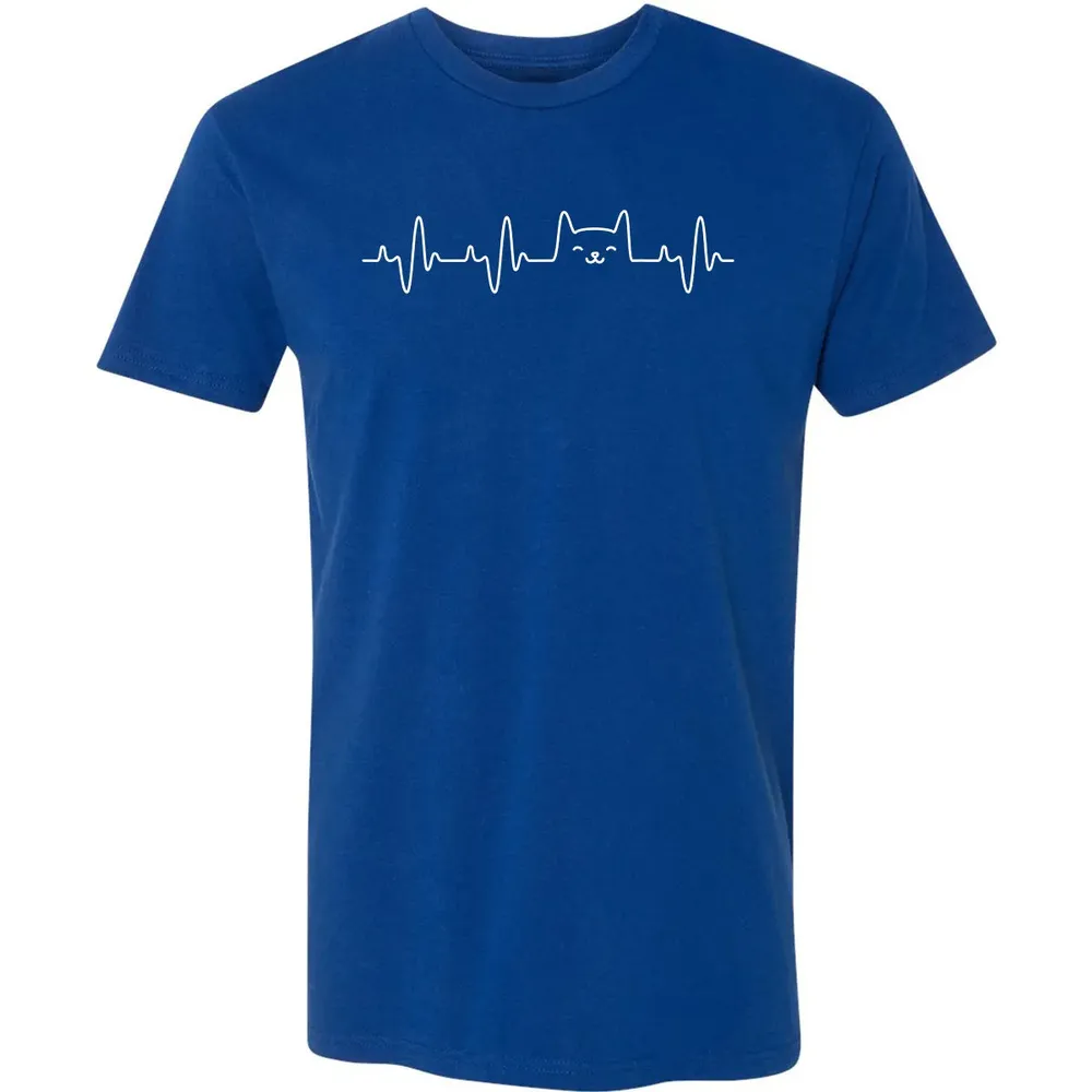 Cat Heartbea Love Cats Women's Girls Cat Lover T Premium Unisex T-shirt - 10