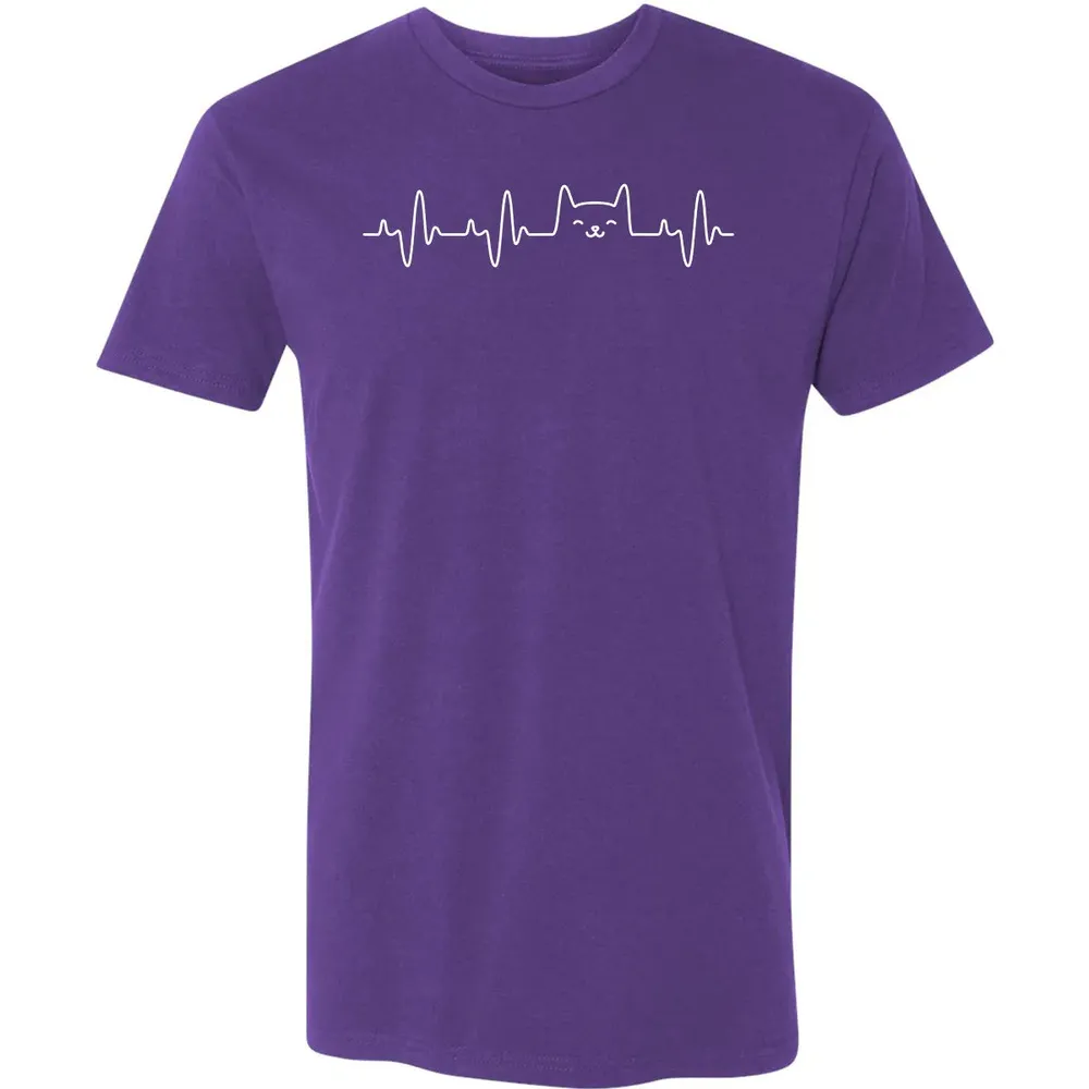 Cat Heartbea Love Cats Women's Girls Cat Lover T Premium Unisex T-shirt - 7