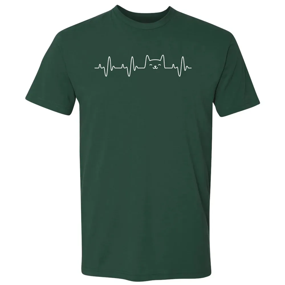 Cat Heartbea Love Cats Women's Girls Cat Lover T Premium Unisex T-shirt - 12