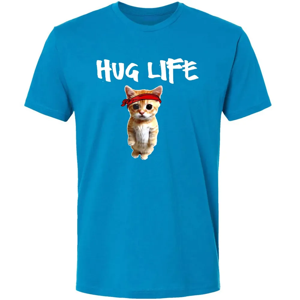 Hug Life    Funny awesome Cool cute cat kitten Premium Unisex T-shirt - 15