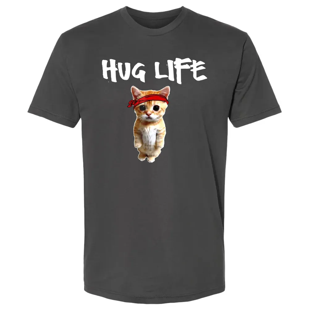 Hug Life    Funny awesome Cool cute cat kitten Premium Unisex T-shirt - 8
