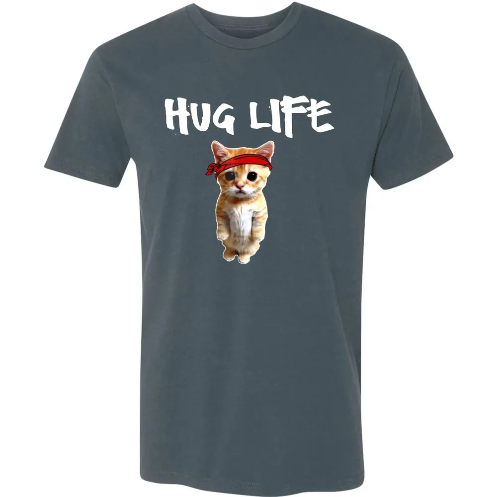 Hug Life    Funny awesome Cool cute cat kitten Premium Unisex T-shirt - 14