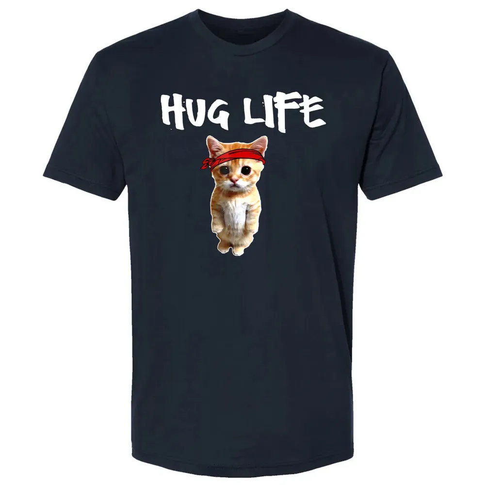 Hug Life    Funny awesome Cool cute cat kitten Premium Unisex T-shirt - 2