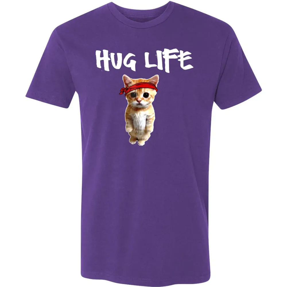 Hug Life    Funny awesome Cool cute cat kitten Premium Unisex T-shirt - 7