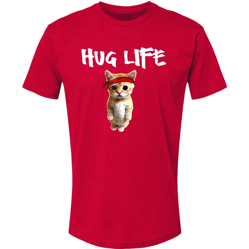 Hug Life    Funny awesome Cool cute cat kitten Premium Unisex T-shirt - 6
