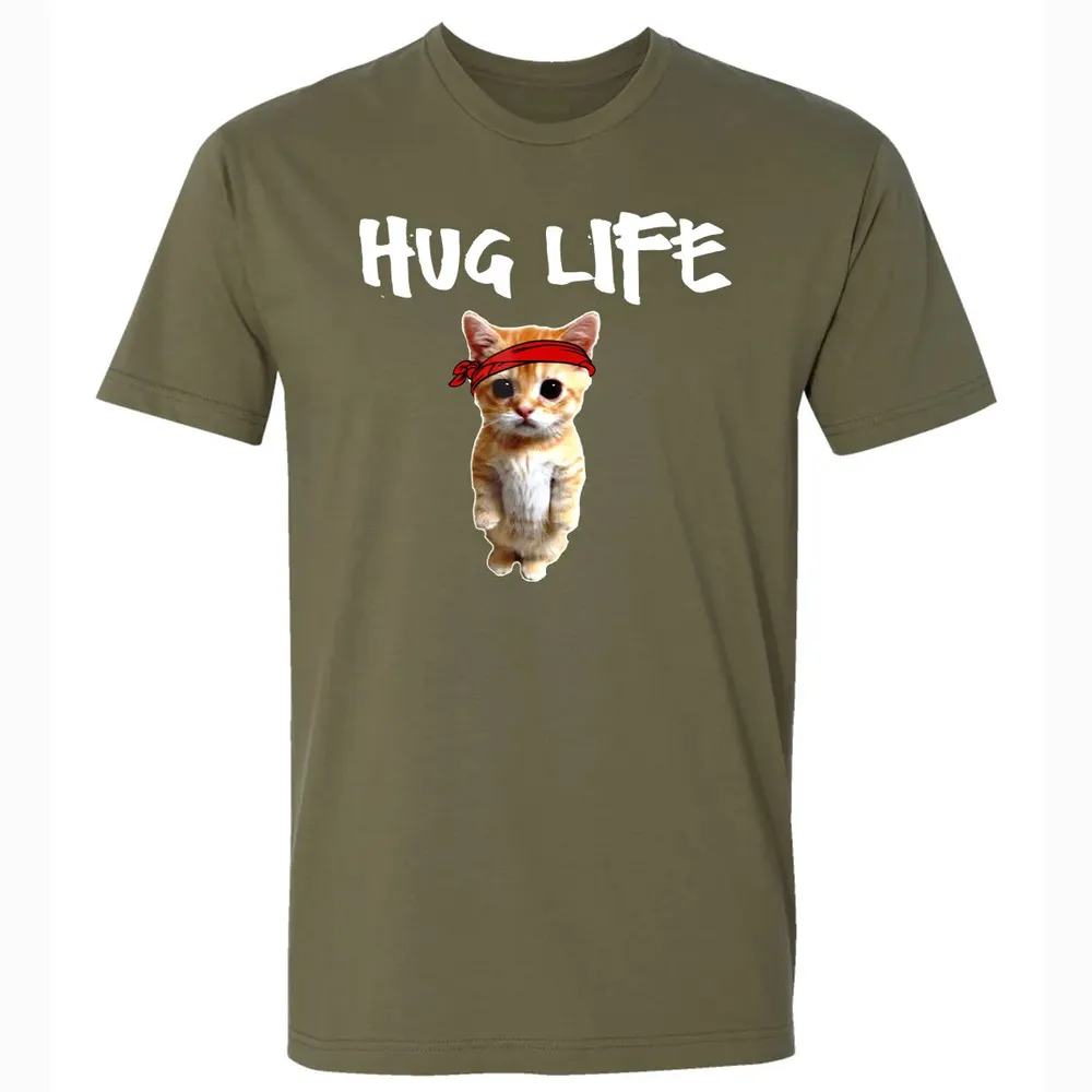 Hug Life    Funny awesome Cool cute cat kitten Premium Unisex T-shirt - 5