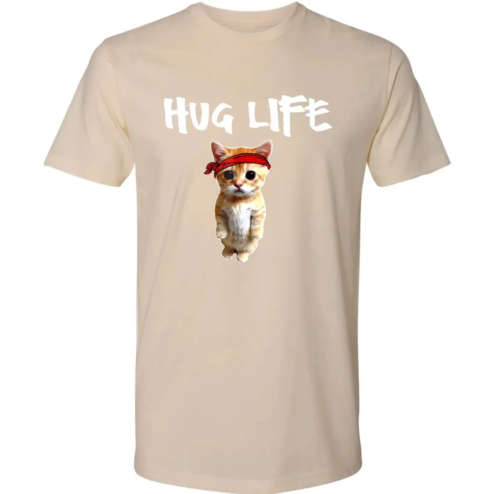 Hug Life    Funny awesome Cool cute cat kitten Premium Unisex T-shirt - 13