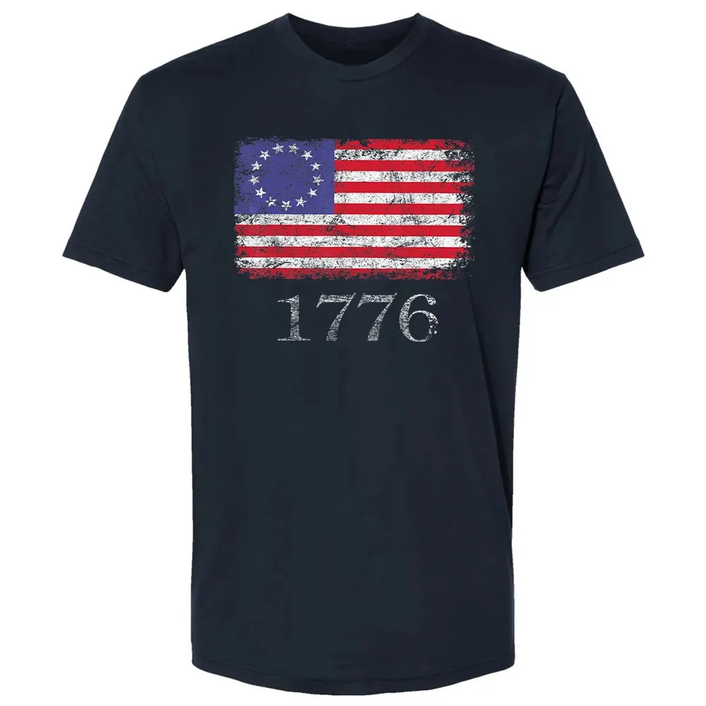Betsy Ross  4th Of July American Flag T 1776 Retro Premium Unisex T-shirt - 2