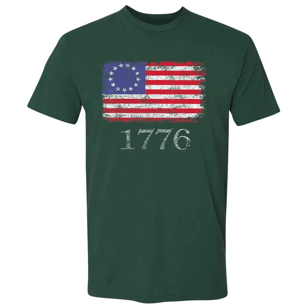 Betsy Ross  4th Of July American Flag T 1776 Retro Premium Unisex T-shirt - 12
