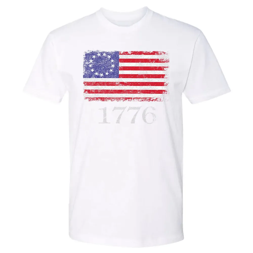 Betsy Ross  4th Of July American Flag T 1776 Retro Premium Unisex T-shirt - 4