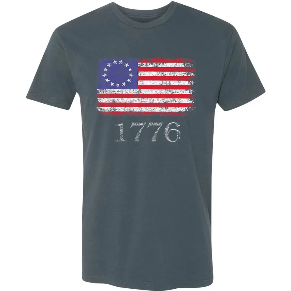 Betsy Ross  4th Of July American Flag T 1776 Retro Premium Unisex T-shirt - 14