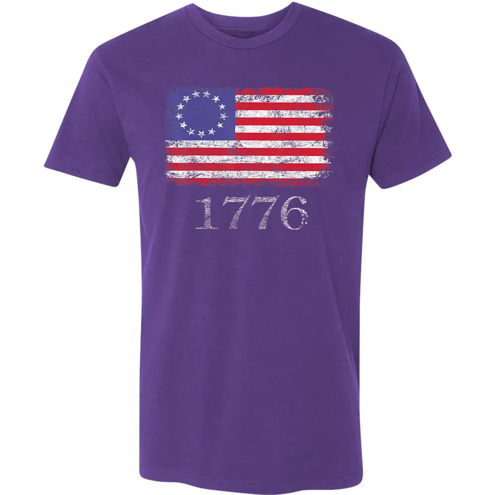 Betsy Ross  4th Of July American Flag T 1776 Retro Premium Unisex T-shirt - 7
