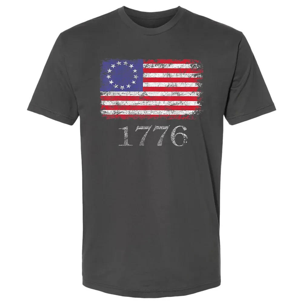 Betsy Ross  4th Of July American Flag T 1776 Retro Premium Unisex T-shirt - 8