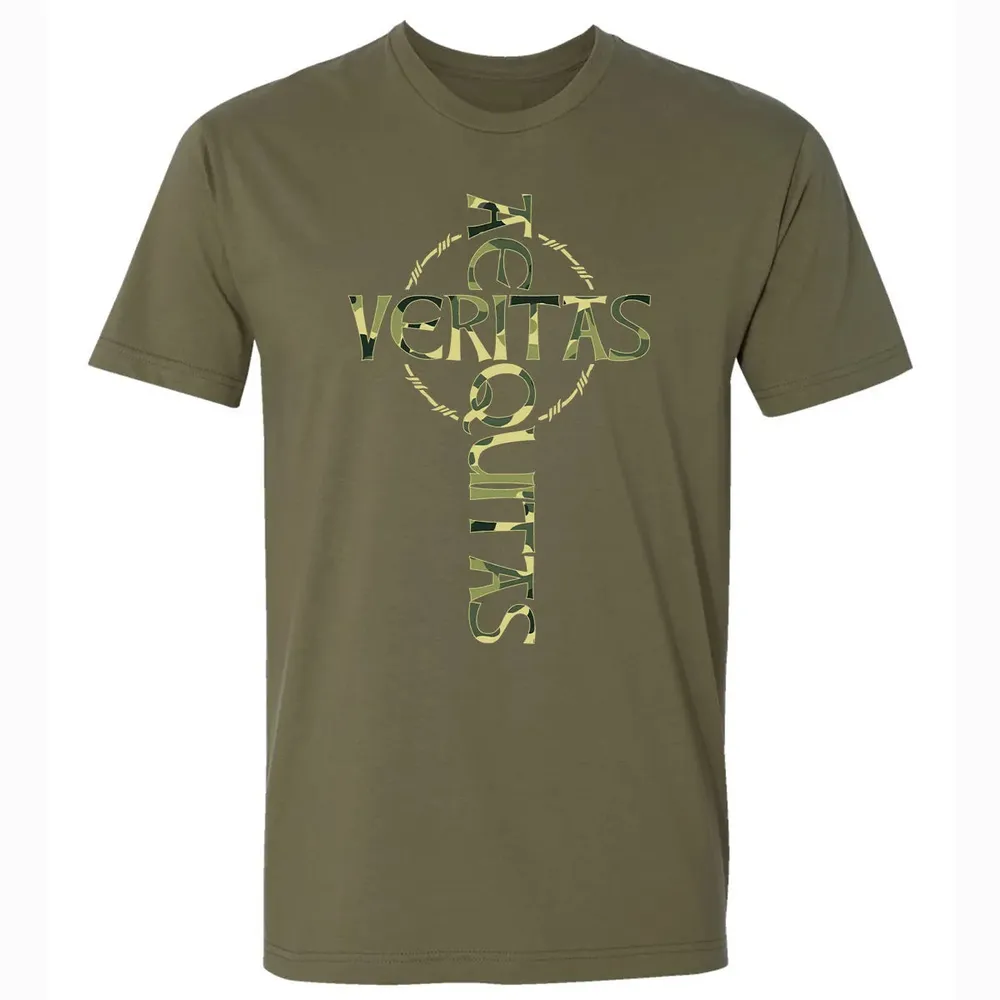 Veritas Aequitas Camo Cross Premium Unisex T-shirt - 5