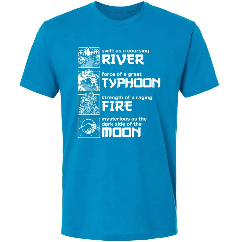 River Typhoon Fire Moon Premium Unisex T-shirt - 15
