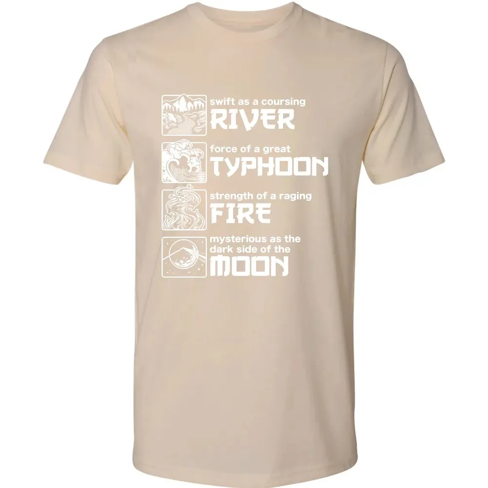 River Typhoon Fire Moon Premium Unisex T-shirt - 13