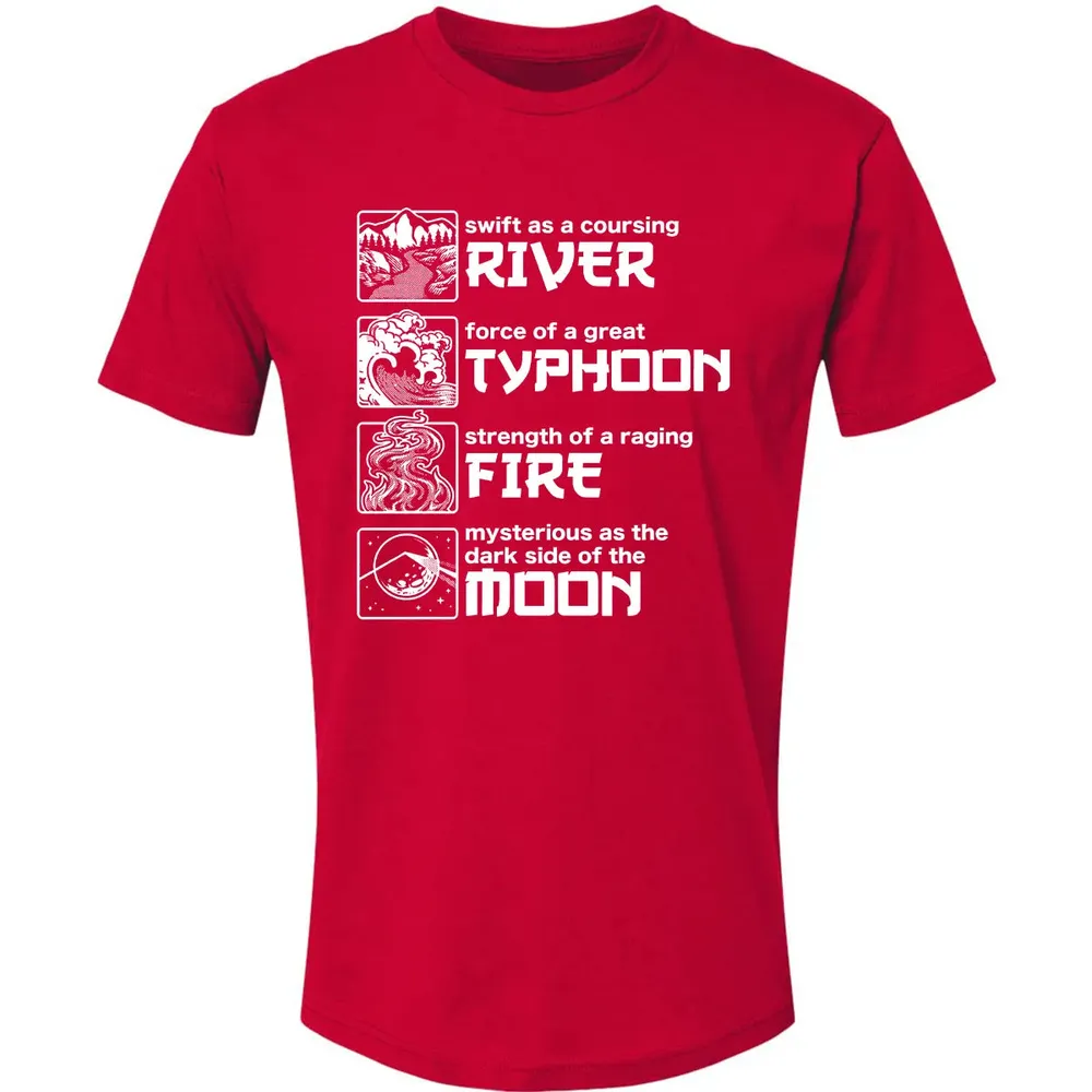 River Typhoon Fire Moon Premium Unisex T-shirt - 6