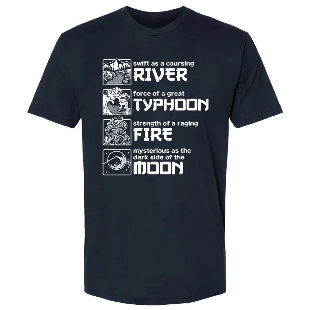 River Typhoon Fire Moon Premium Unisex T-shirt - 2