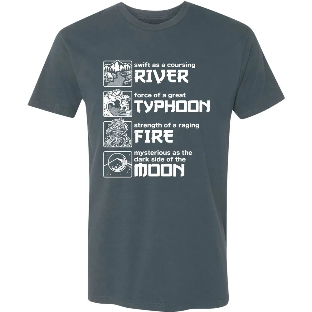 River Typhoon Fire Moon Premium Unisex T-shirt - 14