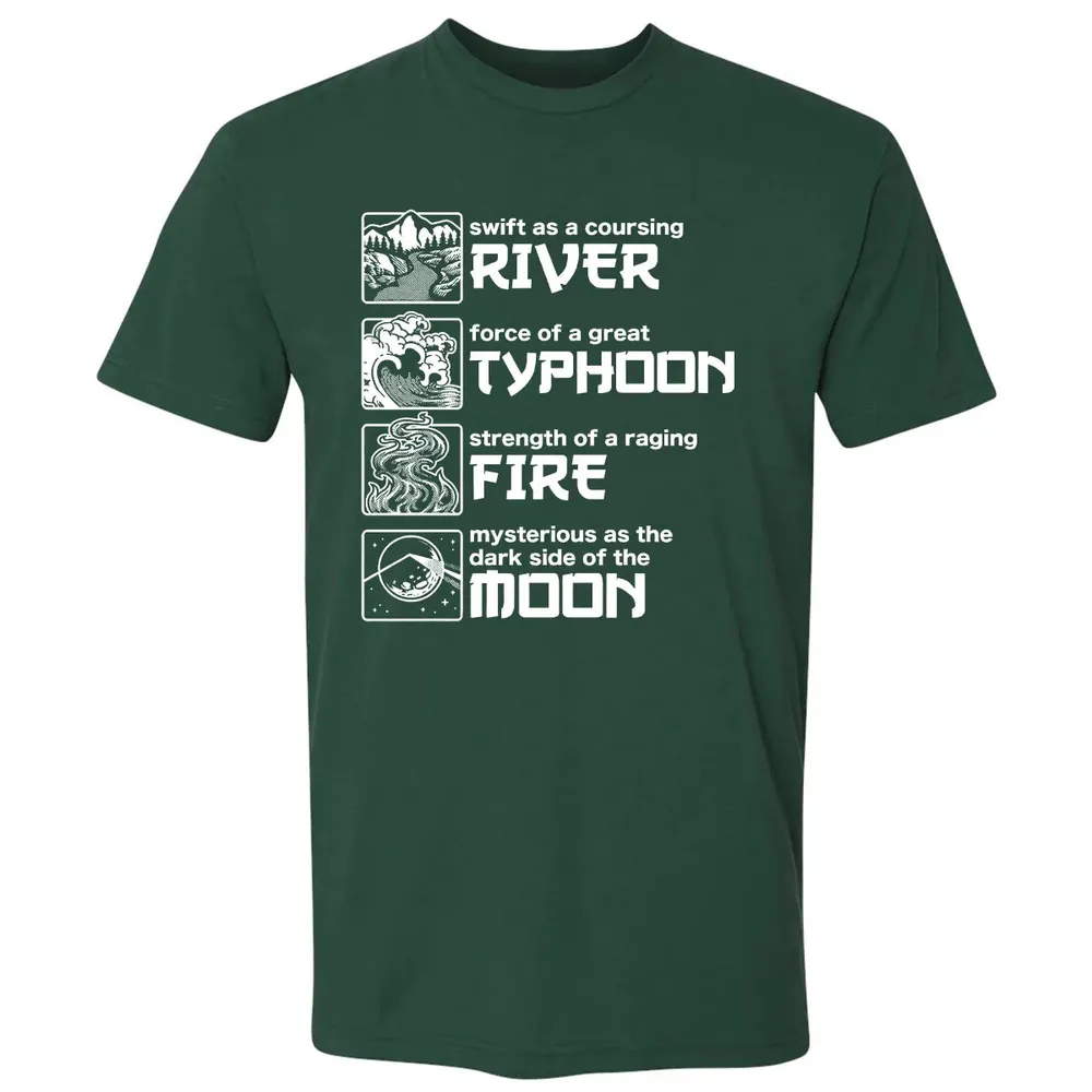 River Typhoon Fire Moon Premium Unisex T-shirt - 12