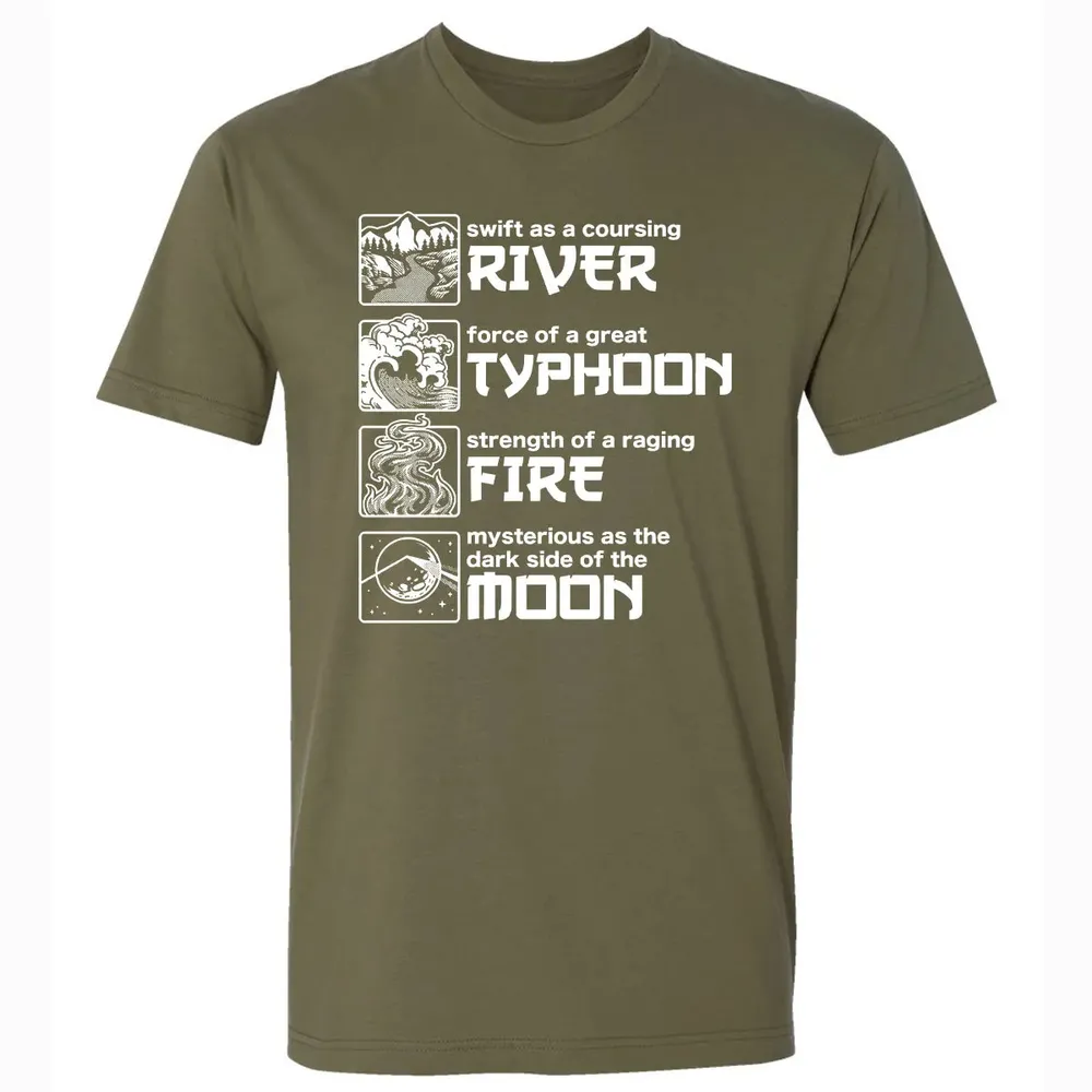 River Typhoon Fire Moon Premium Unisex T-shirt - 5