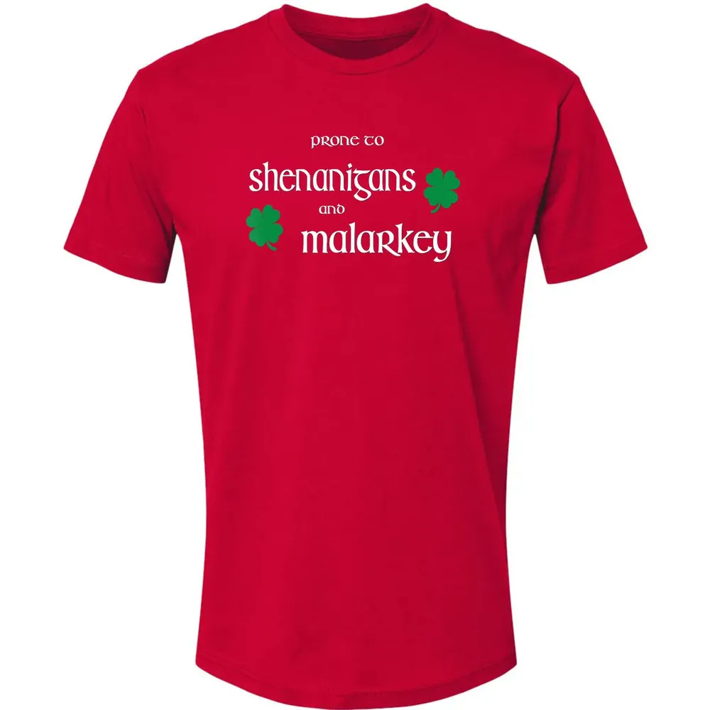 Prone To Shenanigans And Malarkey Funny Irish Pride Premium Unisex T-shirt - 6