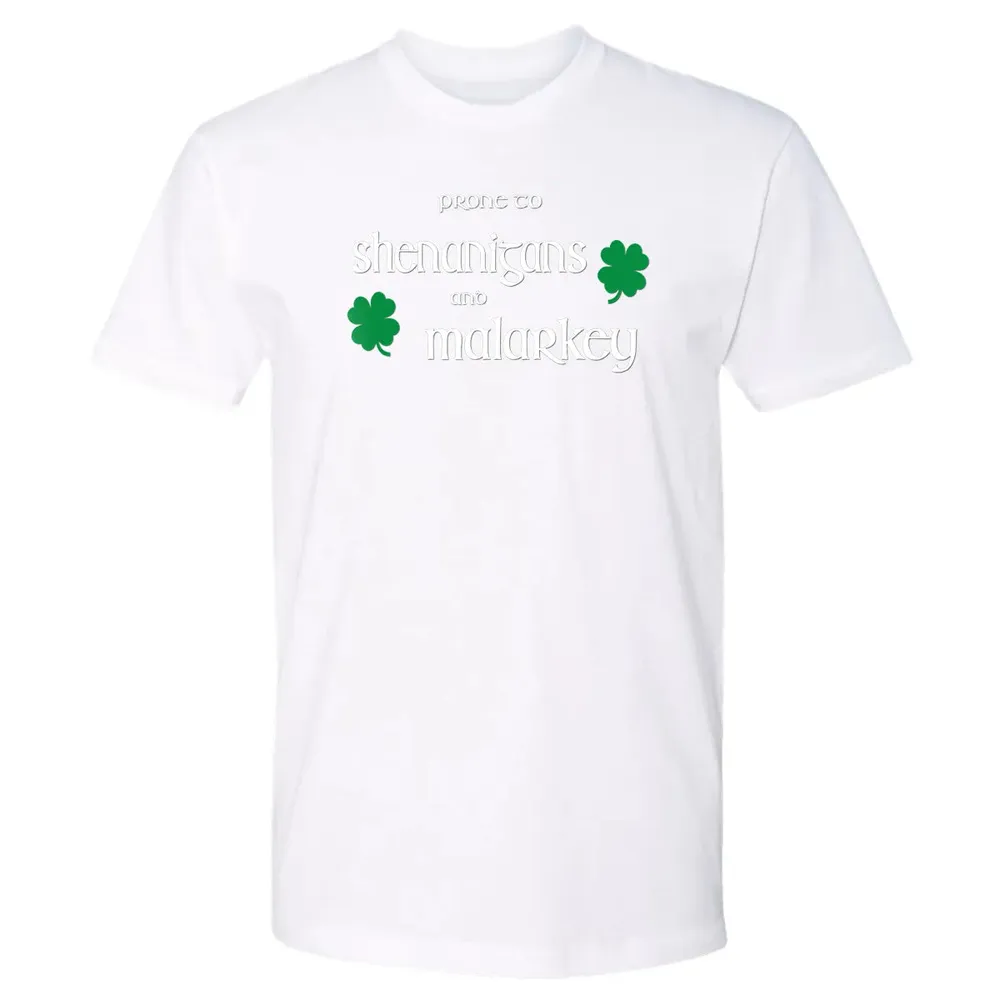 Prone To Shenanigans And Malarkey Funny Irish Pride Premium Unisex T-shirt - 4