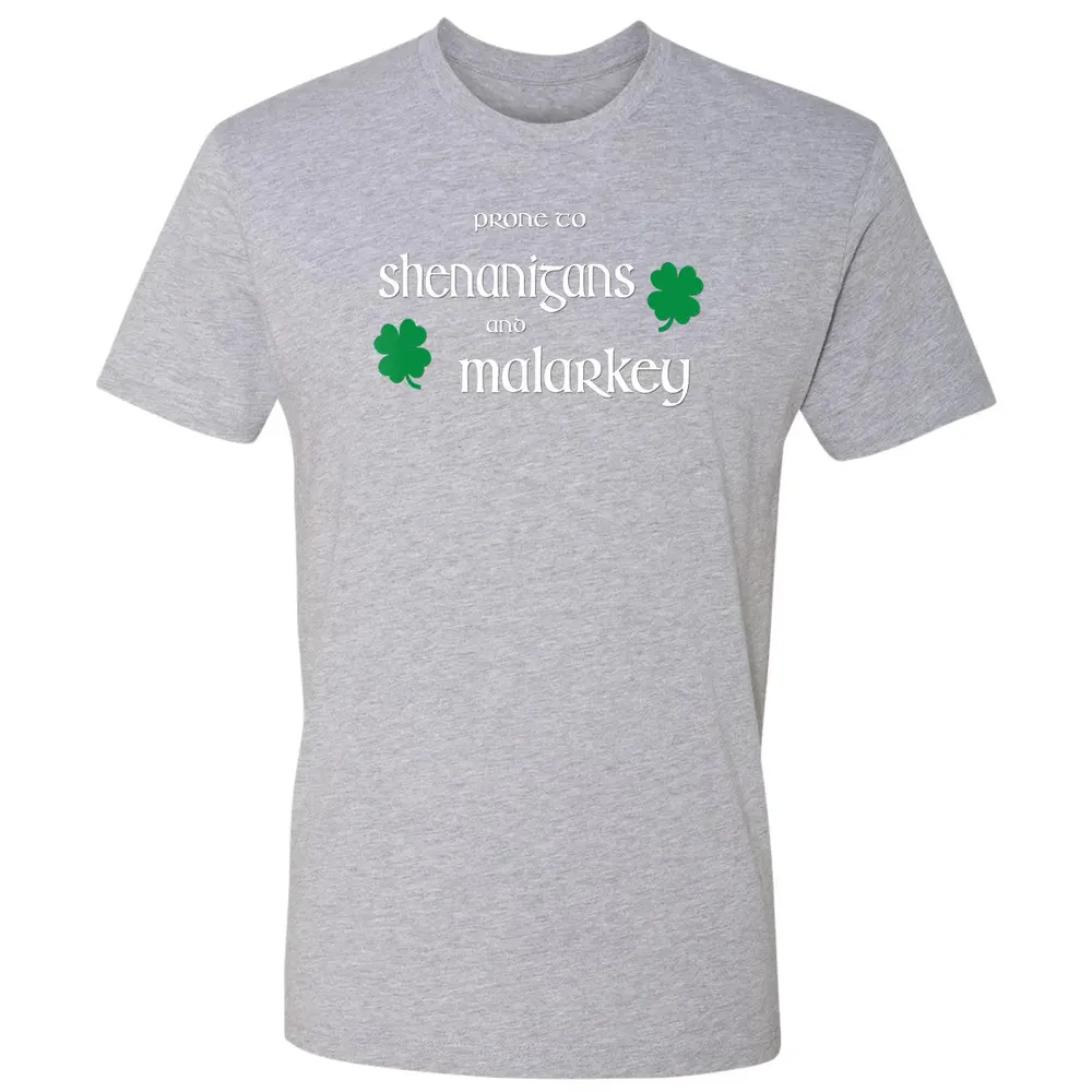 Prone To Shenanigans And Malarkey Funny Irish Pride Premium Unisex T-shirt - 9