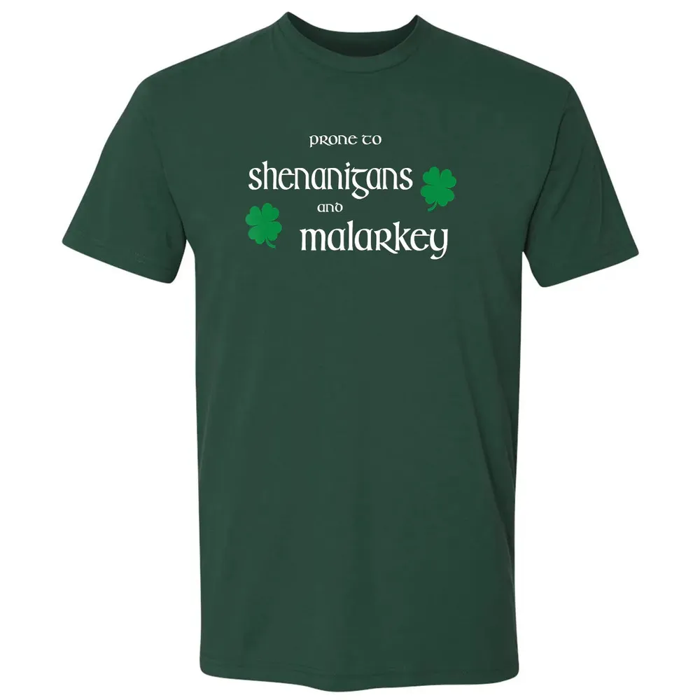 Prone To Shenanigans And Malarkey Funny Irish Pride Premium Unisex T-shirt - 12