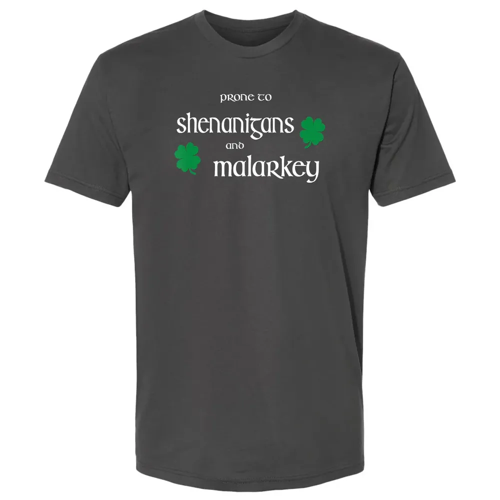 Prone To Shenanigans And Malarkey Funny Irish Pride Premium Unisex T-shirt - 8