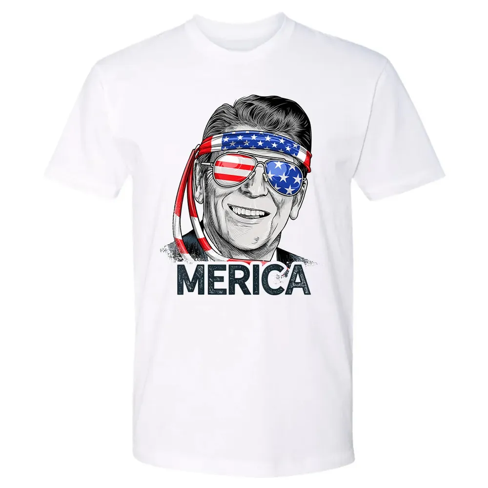 Reagan Ronald Merica 4th of July  Men US President Premium Unisex T-shirt - 4
