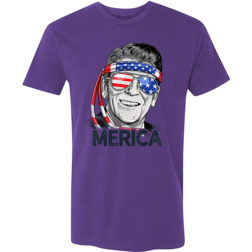 Reagan Ronald Merica 4th of July  Men US President Premium Unisex T-shirt - 7