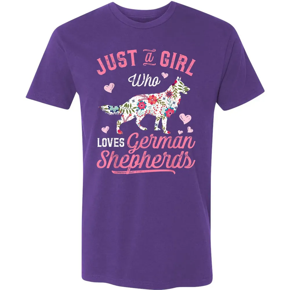 Just a Girl Who Loves German Shepherd Premium Unisex T-shirt - 7