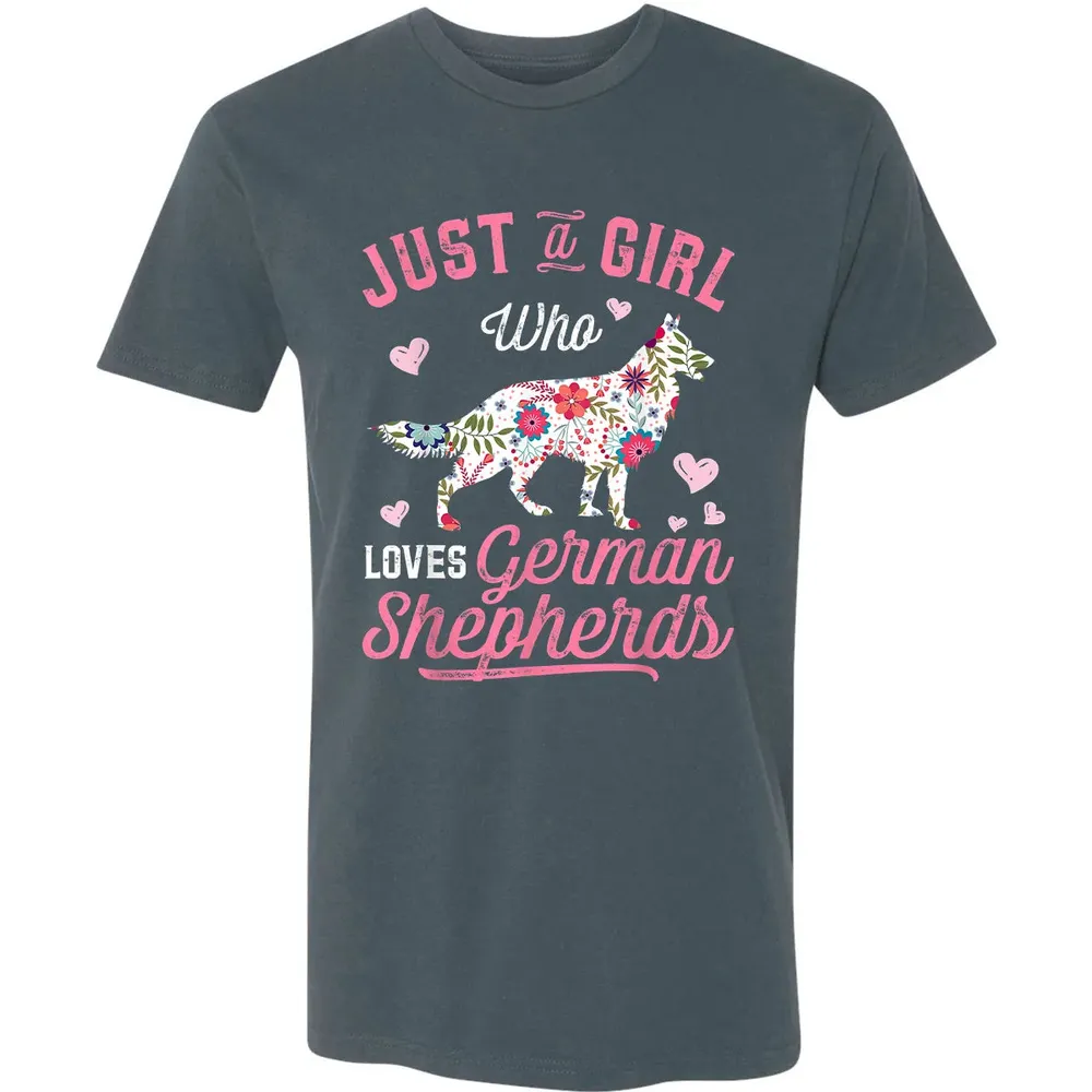 Just a Girl Who Loves German Shepherd Premium Unisex T-shirt - 14