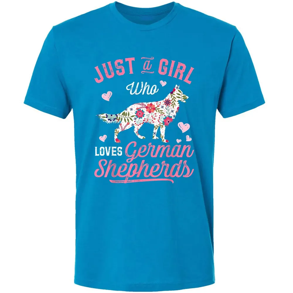Just a Girl Who Loves German Shepherd Premium Unisex T-shirt - 15