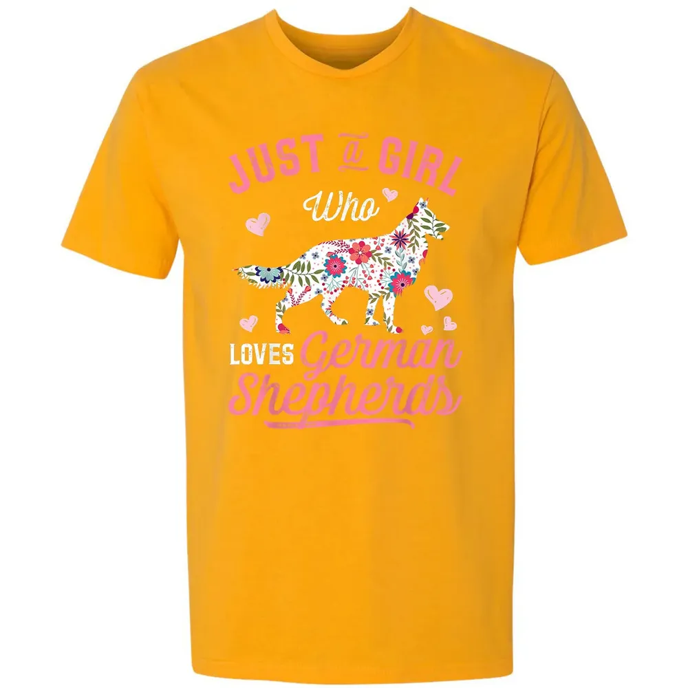 Just a Girl Who Loves German Shepherd Premium Unisex T-shirt - 11