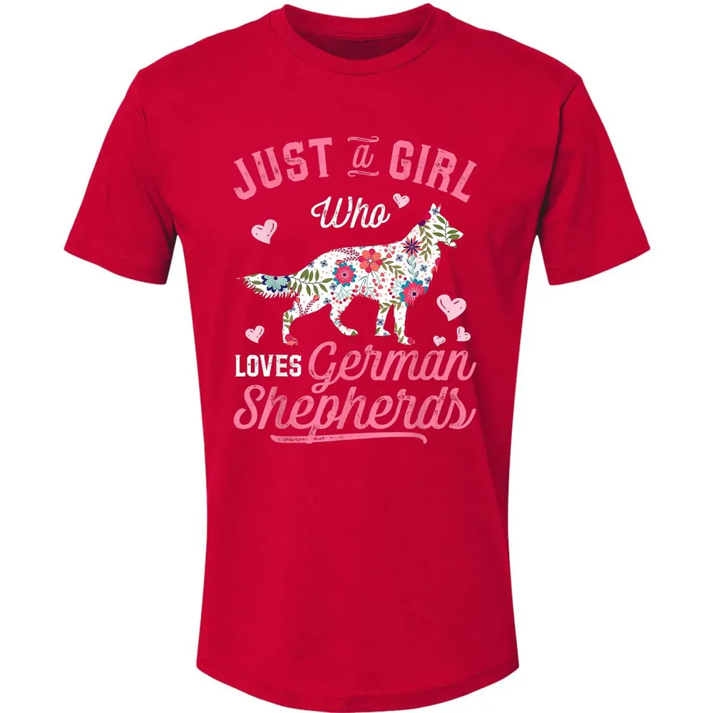 Just a Girl Who Loves German Shepherd Premium Unisex T-shirt - 6