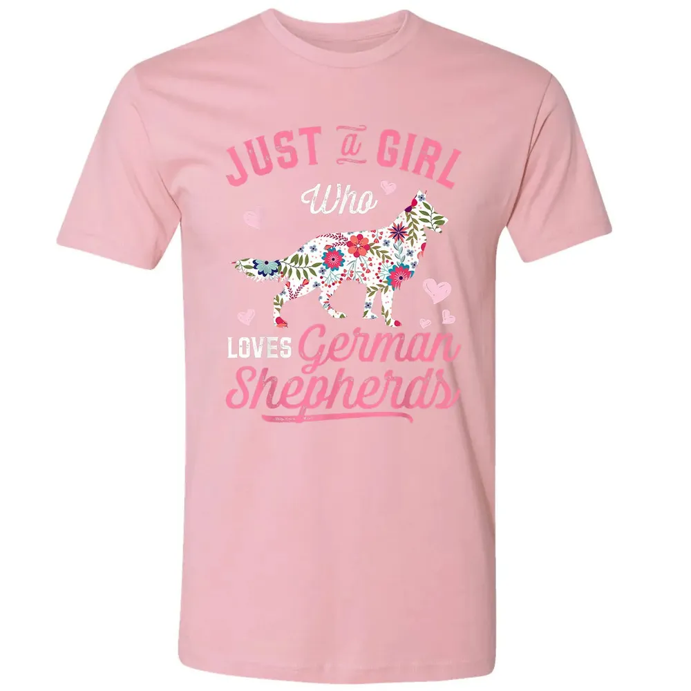 Just a Girl Who Loves German Shepherd Premium Unisex T-shirt - 3