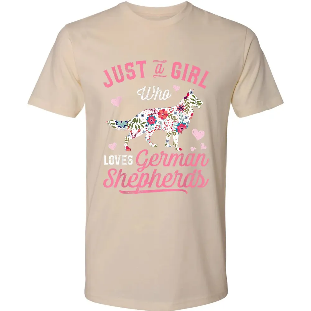 Just a Girl Who Loves German Shepherd Premium Unisex T-shirt - 13