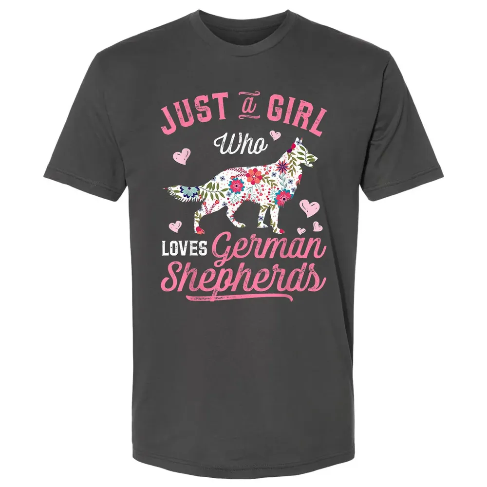 Just a Girl Who Loves German Shepherd Premium Unisex T-shirt - 8