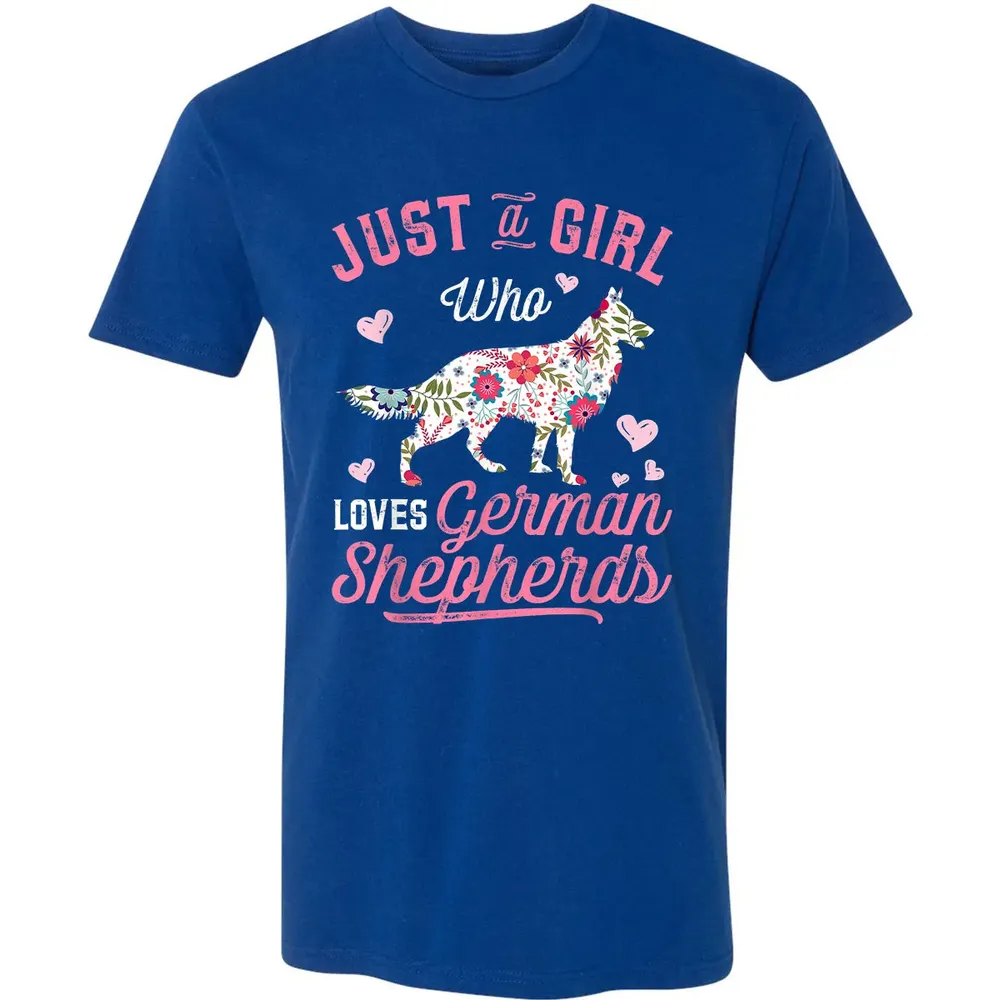 Just a Girl Who Loves German Shepherd Premium Unisex T-shirt - 10