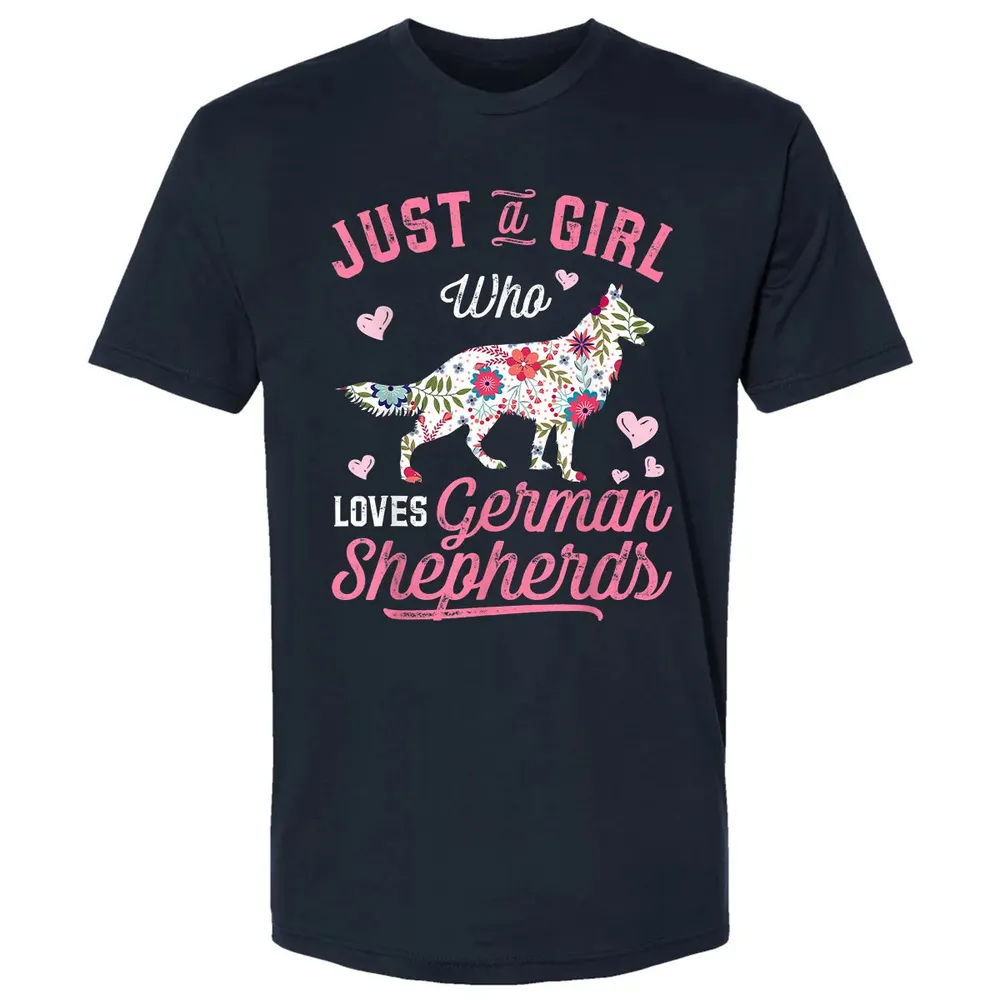Just a Girl Who Loves German Shepherd Premium Unisex T-shirt - 2