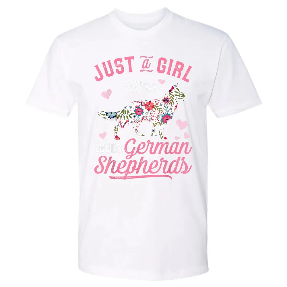 Just a Girl Who Loves German Shepherd Premium Unisex T-shirt - 4