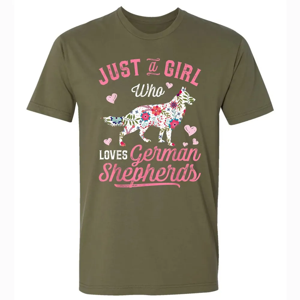 Just a Girl Who Loves German Shepherd Premium Unisex T-shirt - 5