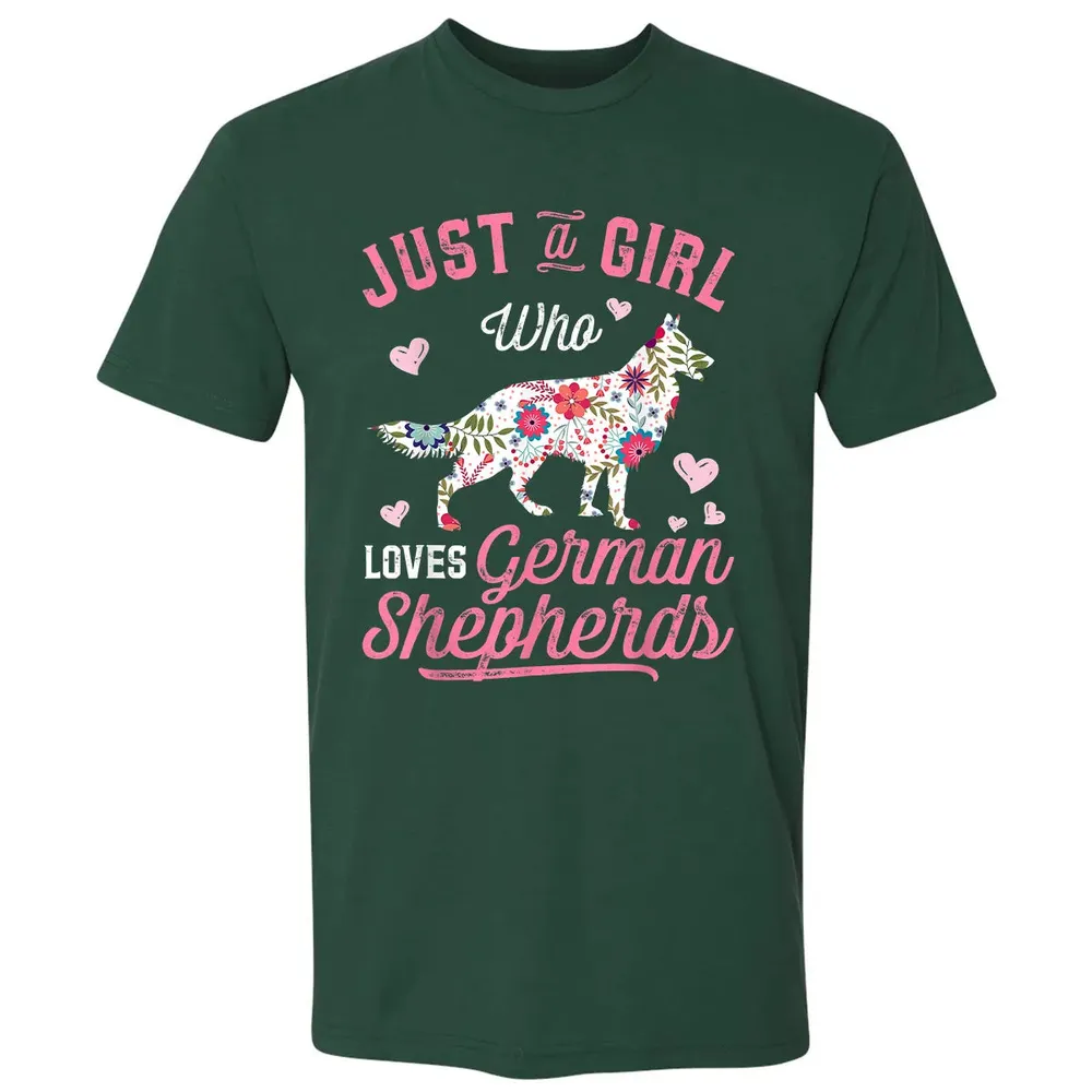 Just a Girl Who Loves German Shepherd Premium Unisex T-shirt - 12