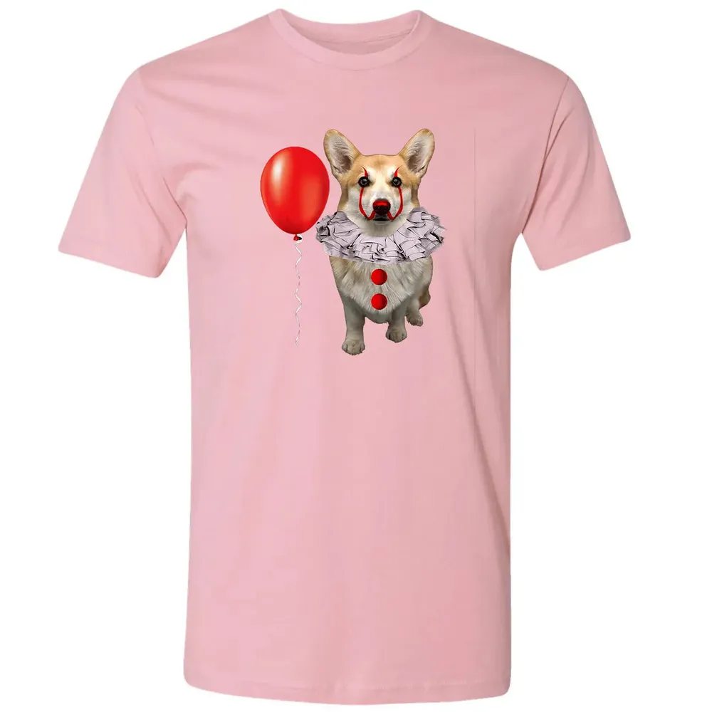 Corgi Scary Clown Funny Corgi Halloween Premium Unisex T-shirt - 3