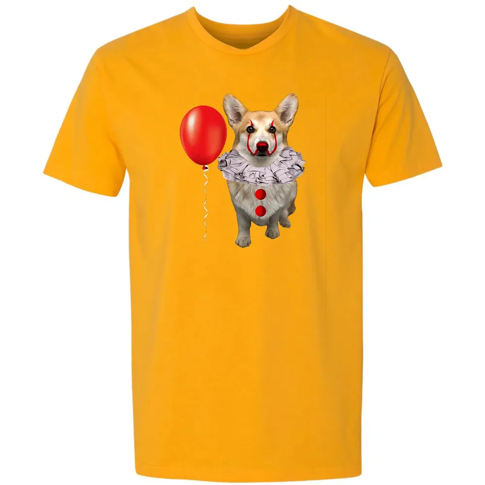 Corgi Scary Clown Funny Corgi Halloween Premium Unisex T-shirt - 11