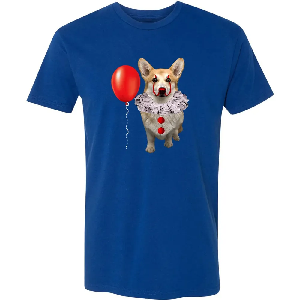 Corgi Scary Clown Funny Corgi Halloween Premium Unisex T-shirt - 10